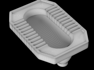 medium pan toilet modeled in 3ds max 3D 모델