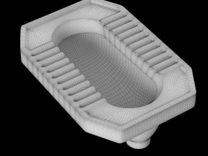 middelgroot toilet gemodelleerd in 3ds max 3D Model