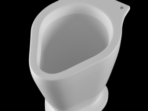 railway pan toilet modeled in 3ds max Modelo 3D