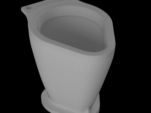 railway pan toilet modeled in 3ds max Modelo 3D