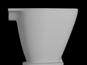railway pan toilet modeled in 3ds max Modelo 3D