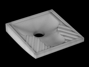 турецький унітаз, змодельований у 3ds max 3D Модель