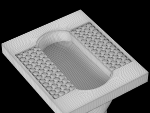 orissa pan toilet modeled in 3ds max Modelo 3D