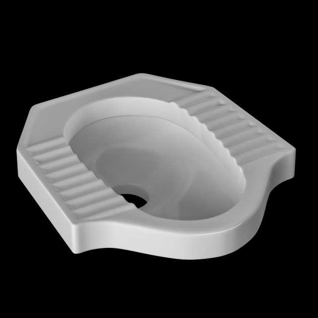 chinese pan toilet modeled in 3ds max 3D Модель .c4d .max .obj .3ds .fbx .stl .blend 