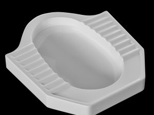 chinese pan toilet modeled in 3ds max 3D Модель