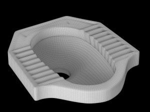 chinese pan toilet modeled in 3ds max 3D Модель