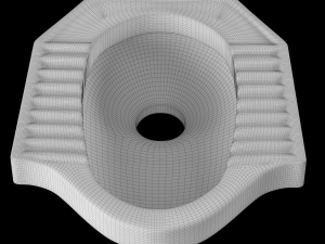 chinese pan toilet modeled in 3ds max 3D Модель