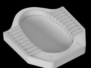 chinese pan toilet modeled in 3ds max 3D Модель