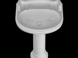 pedestal wash basin modeled in 3ds max 3D Model
