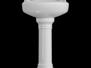 pedestal wash basin modeled in 3ds max 3D Model