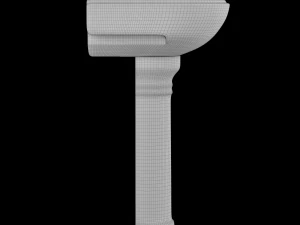 pedestal wash basin modeled in 3ds max 3D Model