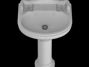 pedestal wash basin modeled in 3ds max 3D Model