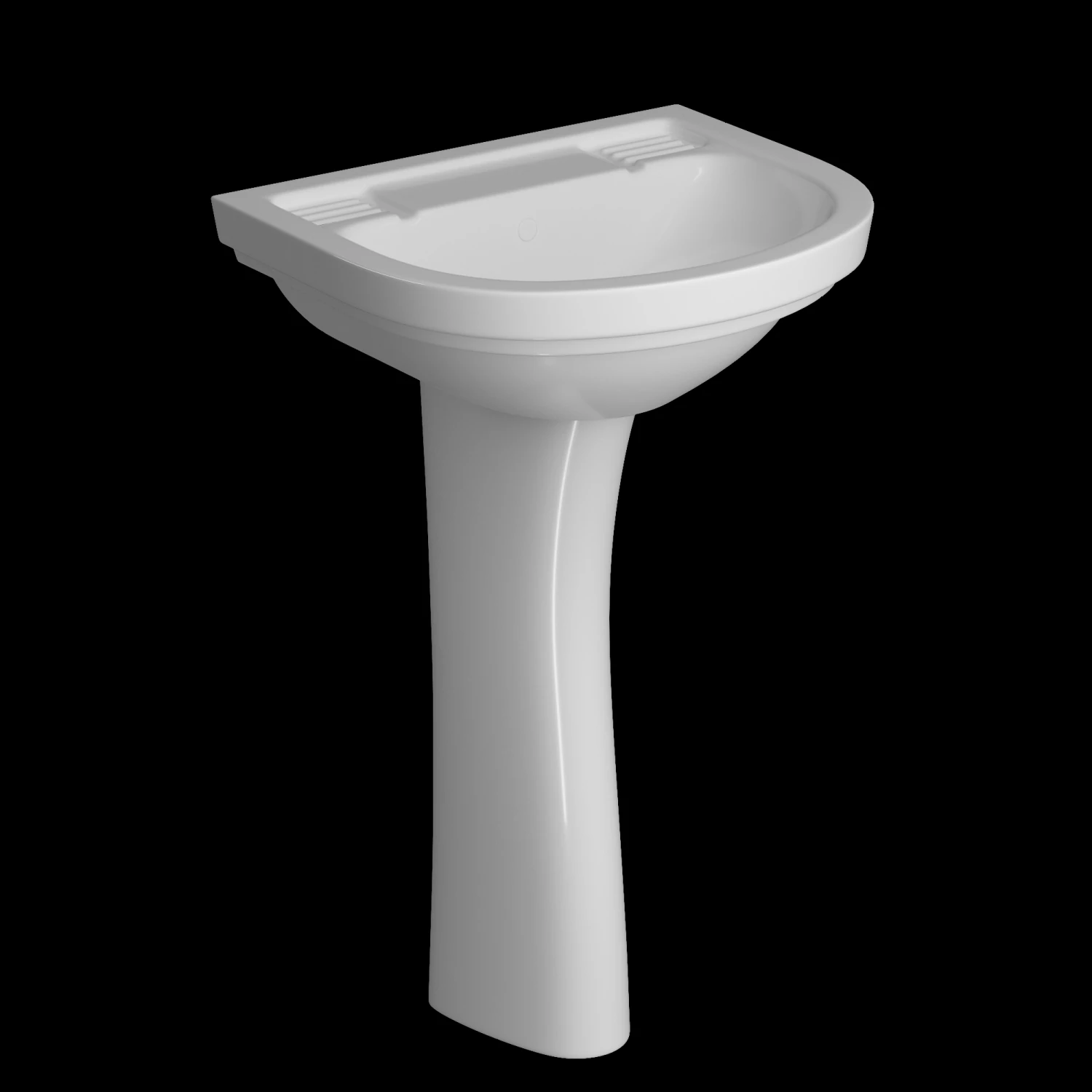 pedestal wash basin modeled in 3ds max 3D Model .c4d .max .obj .3ds .fbx .stl .blend
