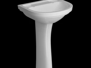 lavabo sur pied mod&eacute;lis&eacute; en 3ds max Modèle 3D