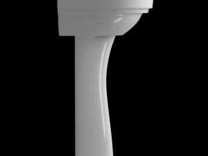 pedestal wash basin modeled in 3ds max 3D Model