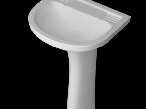 pedestal wash basin modeled in 3ds max 3D Model