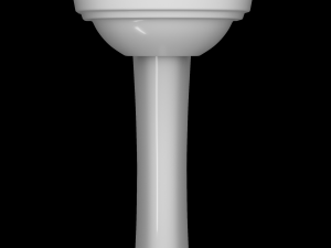 pedestal wash basin modeled in 3ds max 3D Model