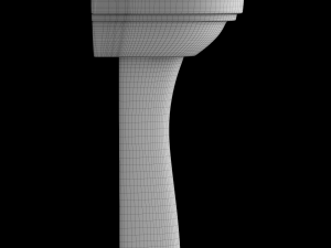 pedestal wash basin modeled in 3ds max 3D Model