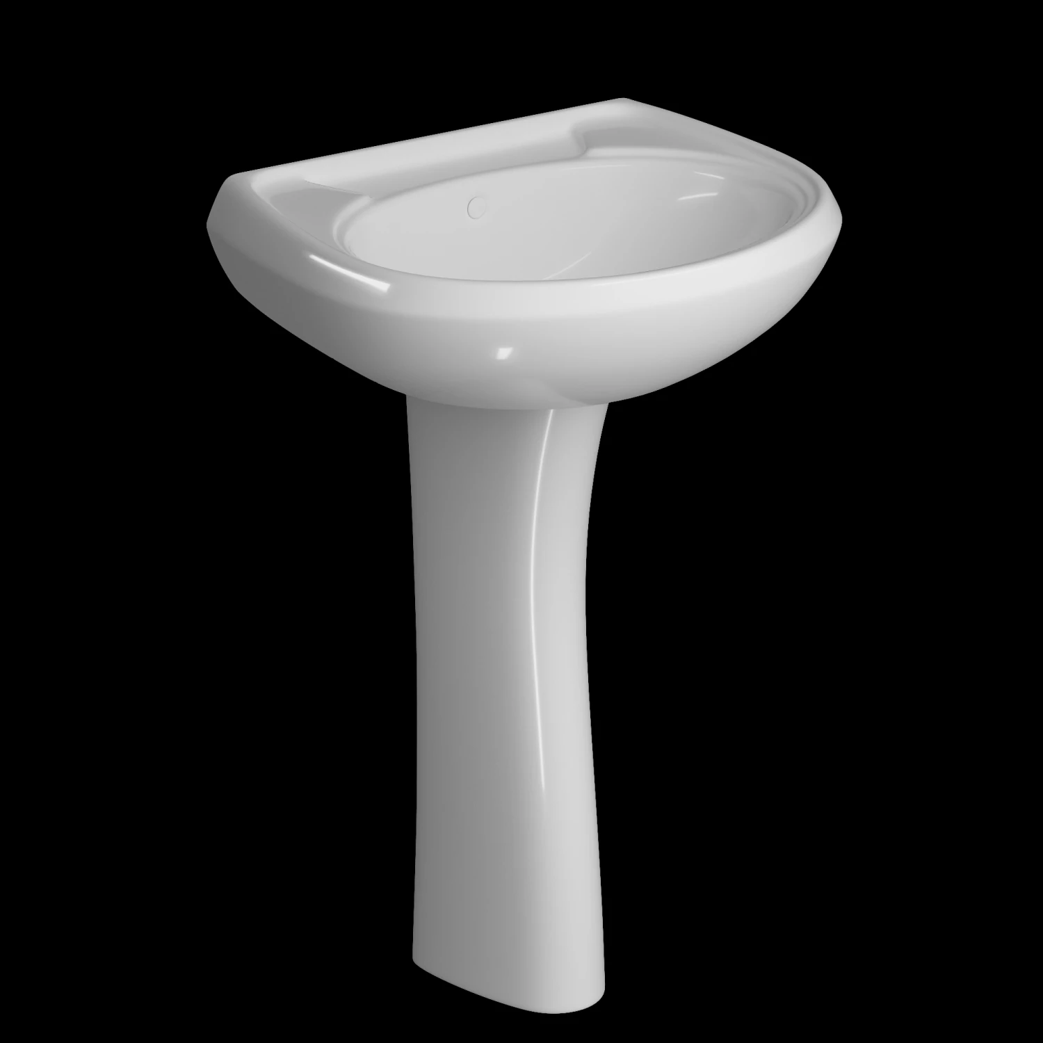 pedestal wash basin modeled in 3ds max 3D Model .c4d .max .obj .3ds .fbx .stl .blend