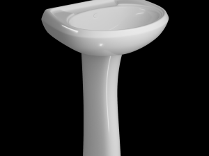 pedestal wash basin modeled in 3ds max 3D Model
