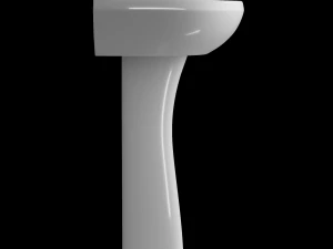 pedestal wash basin modeled in 3ds max 3D Model