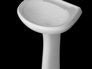 pedestal wash basin modeled in 3ds max 3D Model