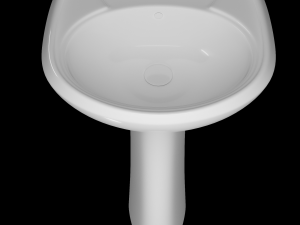 pedestal wash basin modeled in 3ds max Modelo 3D