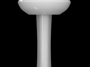 pedestal wash basin modeled in 3ds max 3D Model