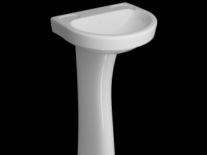 pedestal wash basin modeled in 3ds max 3D मॉडल