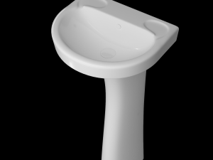 pedestal wash basin modeled in 3ds max 3D Model