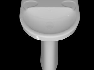 pedestal wash basin modeled in 3ds max 3D Model