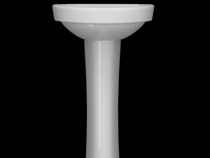 pedestal wash basin modeled in 3ds max 3D Model