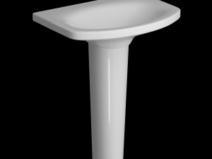 pedestal wash basin modeled in 3ds max 3D Model