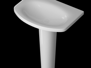 pedestal wash basin modeled in 3ds max Modèle 3D