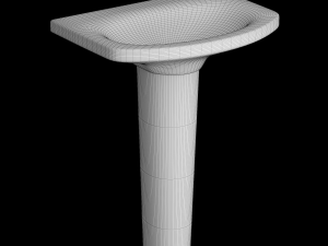 pedestal wash basin modeled in 3ds max Modèle 3D