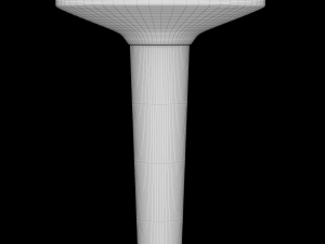 pedestal wash basin modeled in 3ds max Modèle 3D