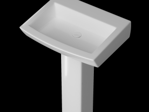 pedestal wash basin modeled in 3ds max 3D Модель