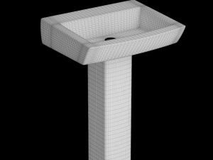 pedestal wash basin modeled in 3ds max 3D Модель