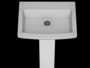 pedestal wash basin modeled in 3ds max 3D Модель