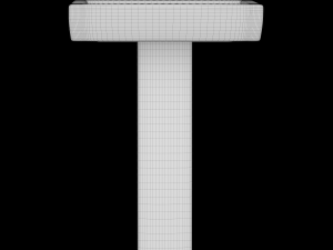 pedestal wash basin modeled in 3ds max 3D Модель