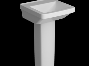 pedestal wash basin modeled in 3ds max 3D Model
