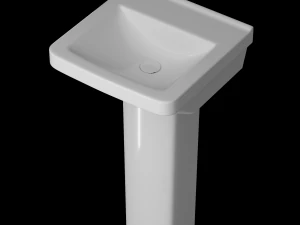 pedestal wash basin modeled in 3ds max 3D Model