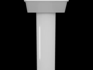 pedestal wash basin modeled in 3ds max 3D Model