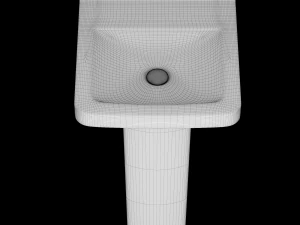 pedestal wash basin modeled in 3ds max 3D Model