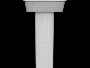 pedestal wash basin modeled in 3ds max 3D Модель