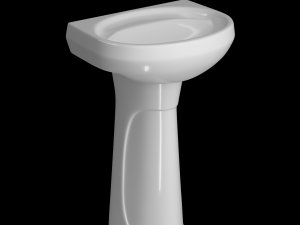 pedestal wash basin modeled in 3ds max 3D Model