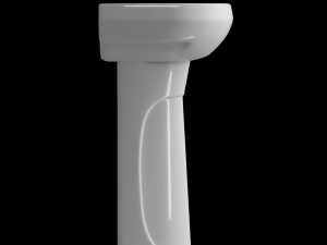 pedestal wash basin modeled in 3ds max 3D Model