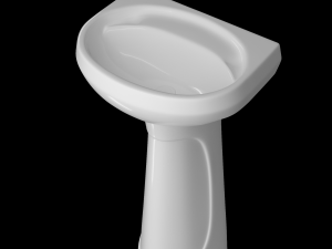 pedestal wash basin modeled in 3ds max 3D Model