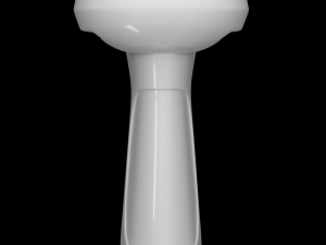 pedestal wash basin modeled in 3ds max 3D Model