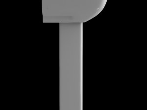 pedestal wash basin modeled in 3ds max 3D मॉडल